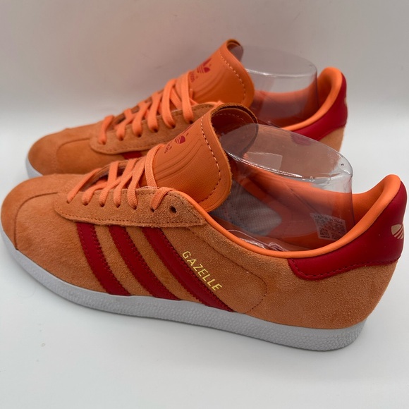 RARE NWT Adidas Gazelle ‘Orange Red' EF6503 The Originals W 7.5 M 6 - Picture 4 of 16
